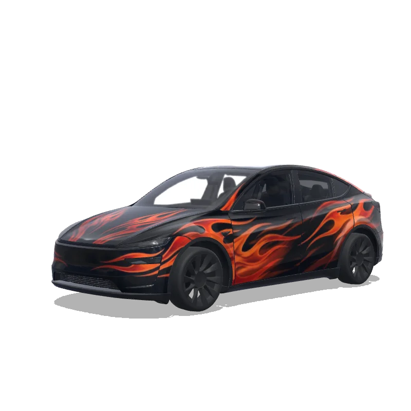 Orange Flames on Black