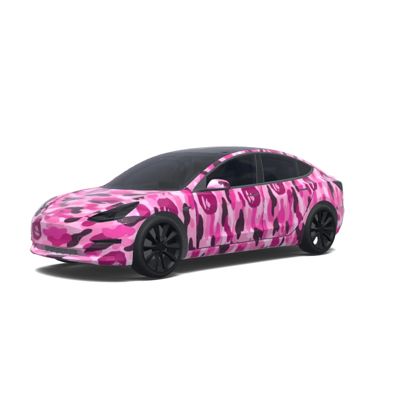 Tesla Model 3 Paint Shop wrap, 3D preview