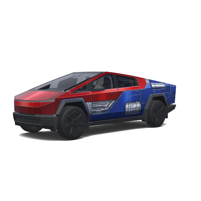 Tesla Cybertruck wrap, 3D preview