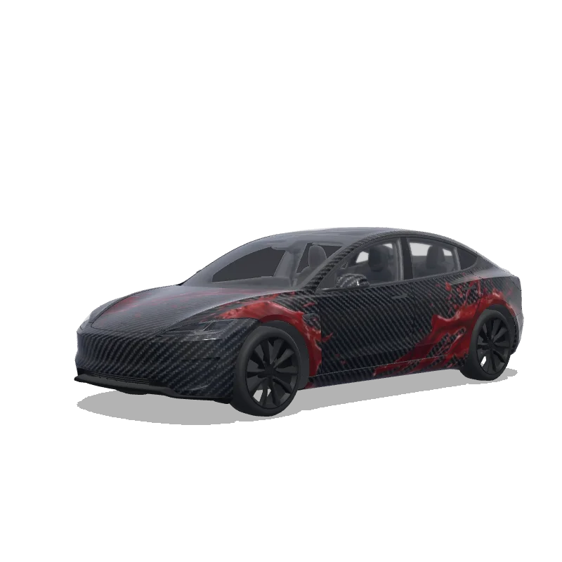Tesla Model 3 (2024+) wrap, 3D preview