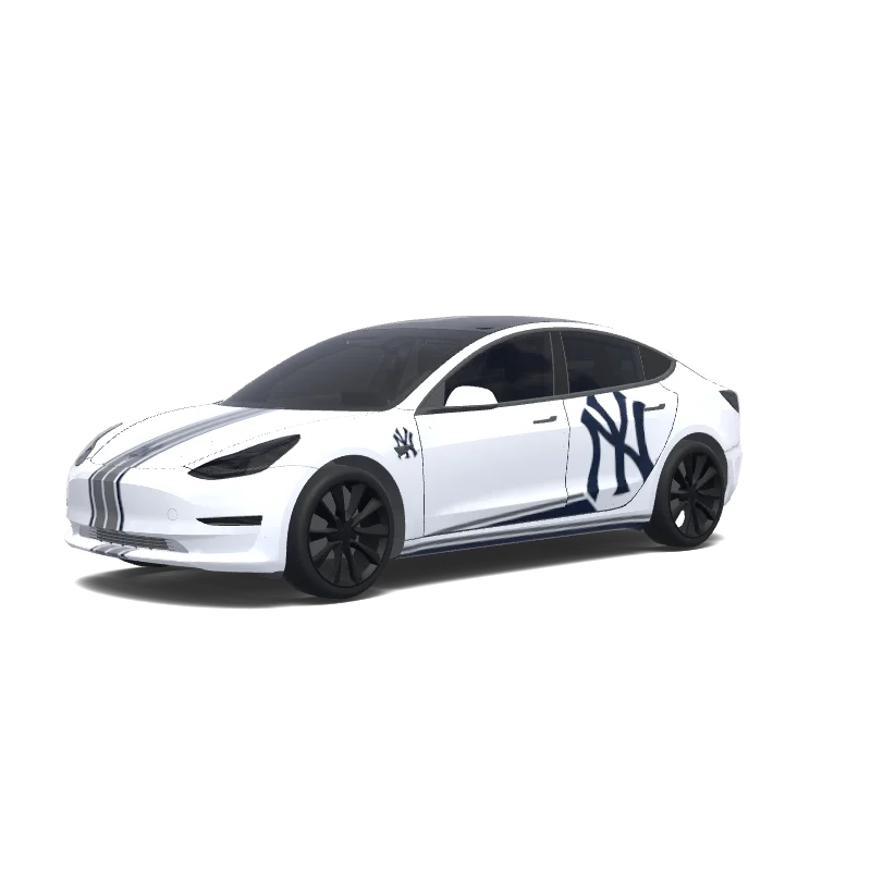 Tesla Model 3 wrap, 3D preview