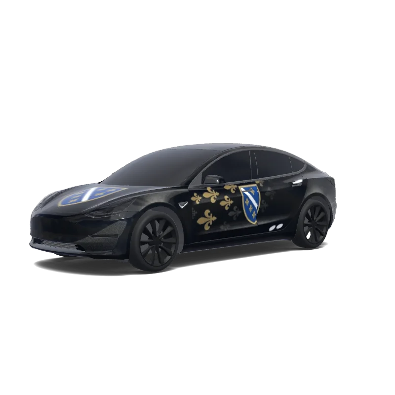 Tesla Model 3 wrap, 3D preview