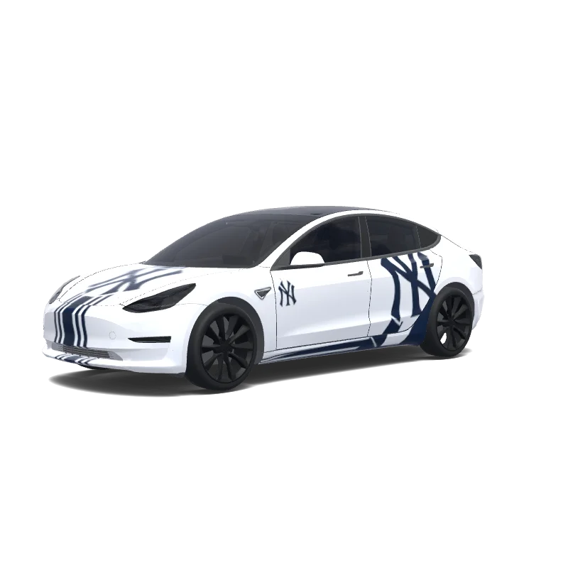 Tesla Model 3 wrap, 3D preview