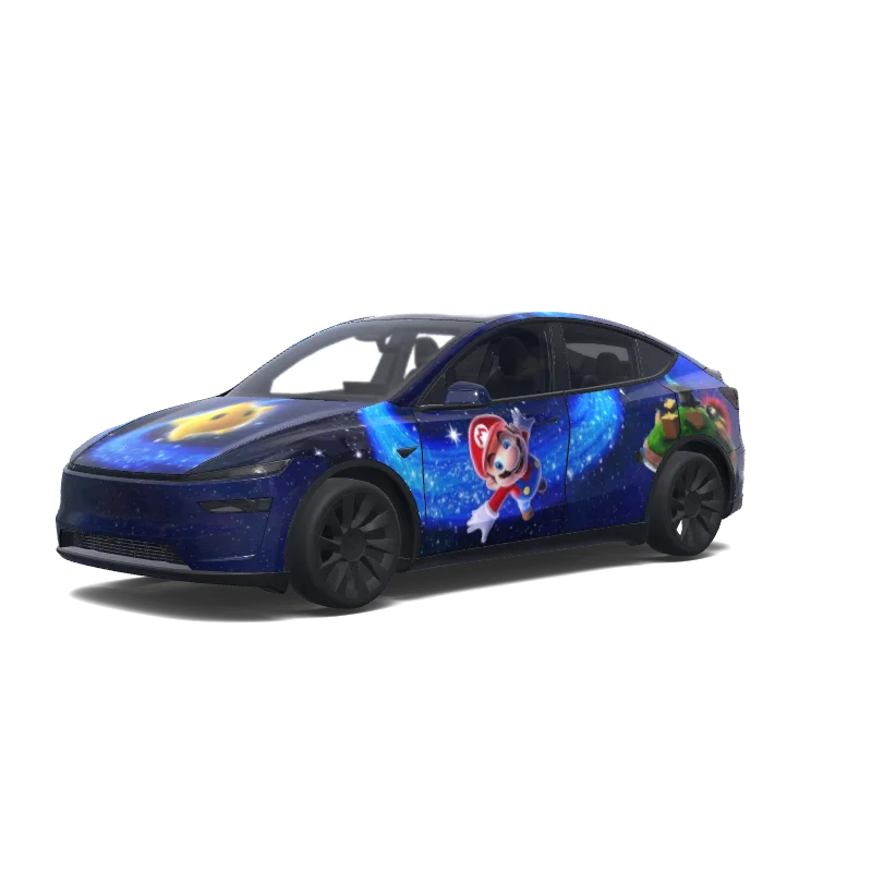 Tesla Model Y (2025+) wrap, 3D preview