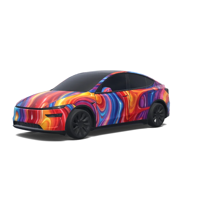 Tesla Model Y (2025+) wrap, 3D preview