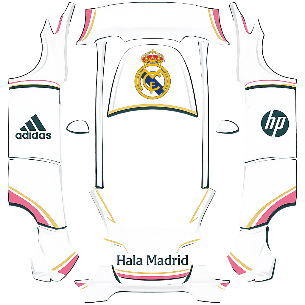 Tesla Model Y wrap design - Real Madrid 2026/2027