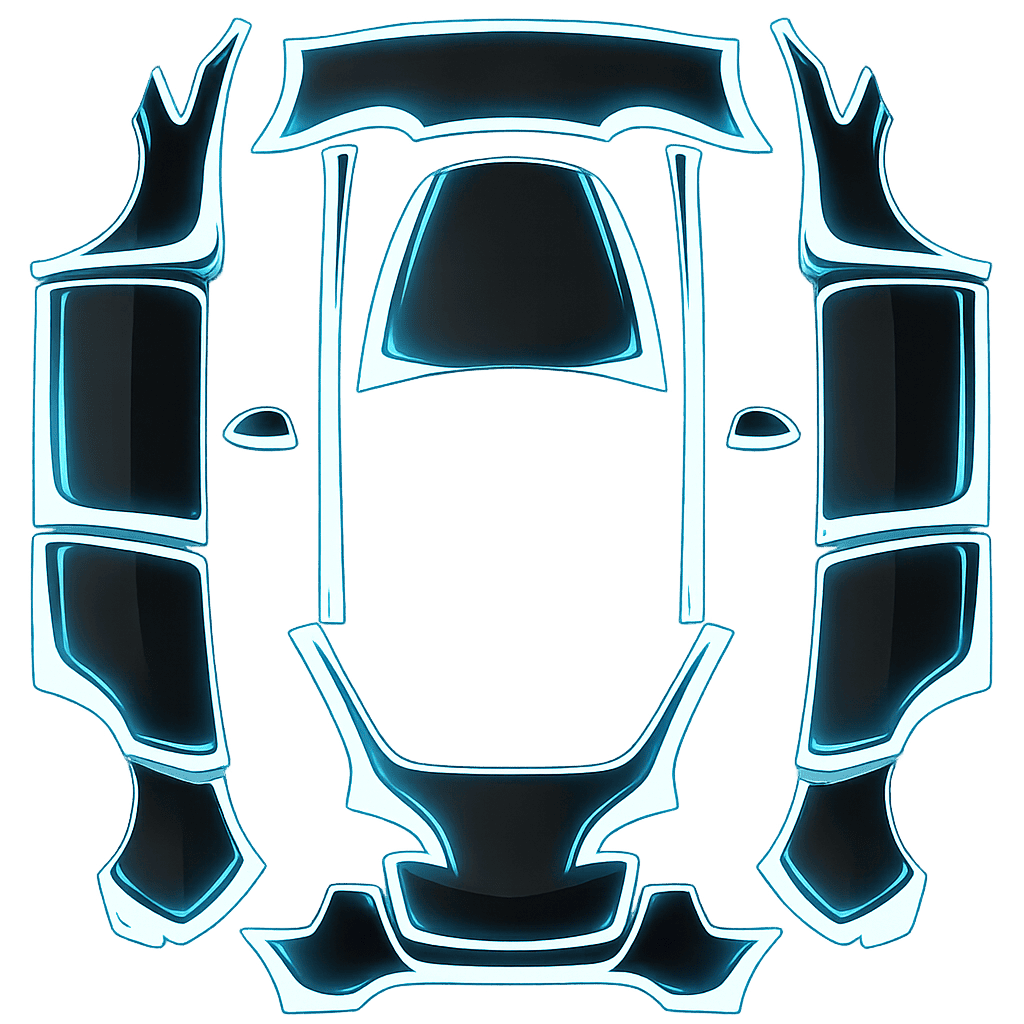 Tesla Model Y wrap design - Tron