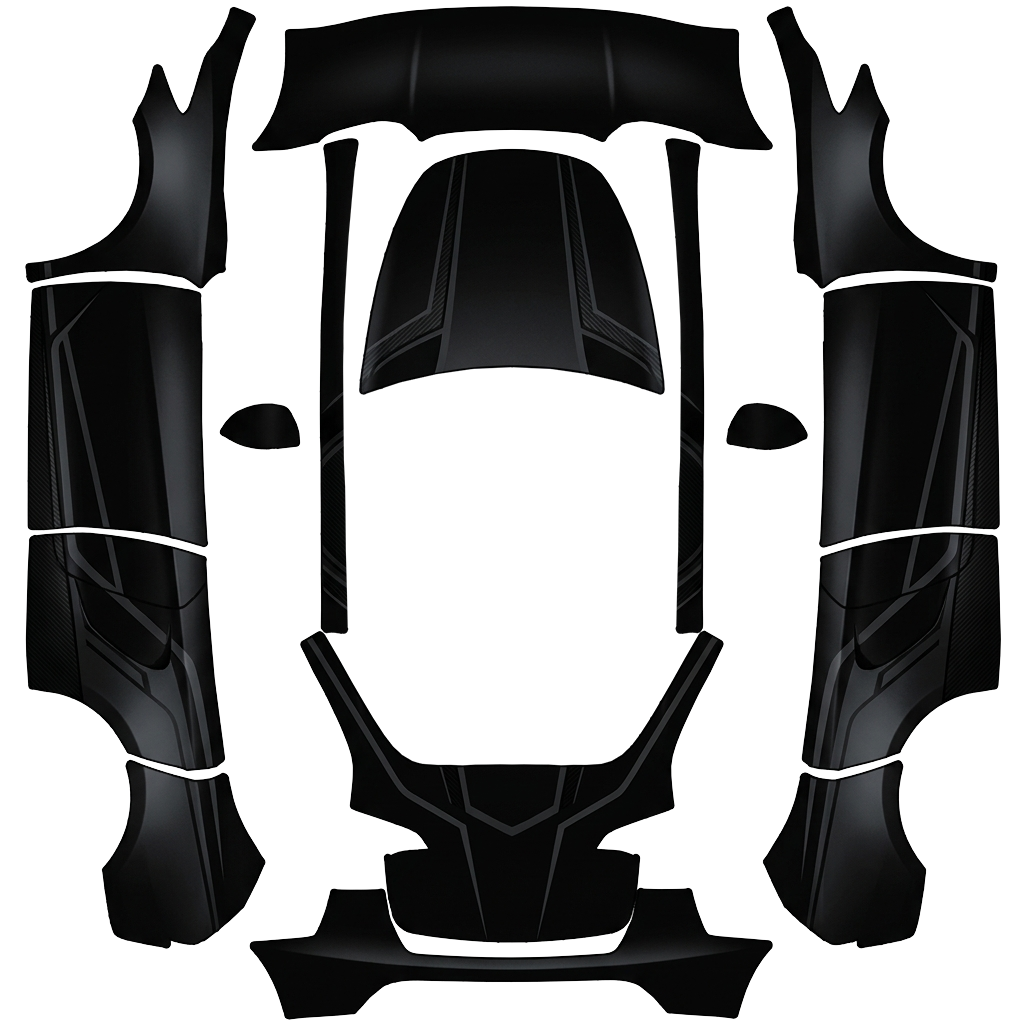 Batman Tesla Model Y wrap PNG - flat 1024x1024 wrap PNG template for Tesla Model Y Paint Shop