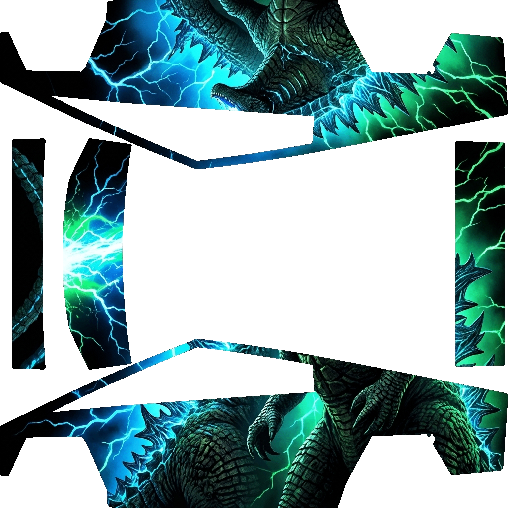Blue Tesla Cybertruck wrap PNG - flat 1024x1024 wrap PNG template for Tesla Cybertruck Paint Shop