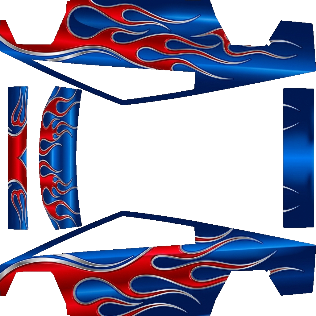 Cybertruck Paint Shop wrap PNG - flat 1024x1024 wrap PNG template for Tesla Cybertruck Paint Shop
