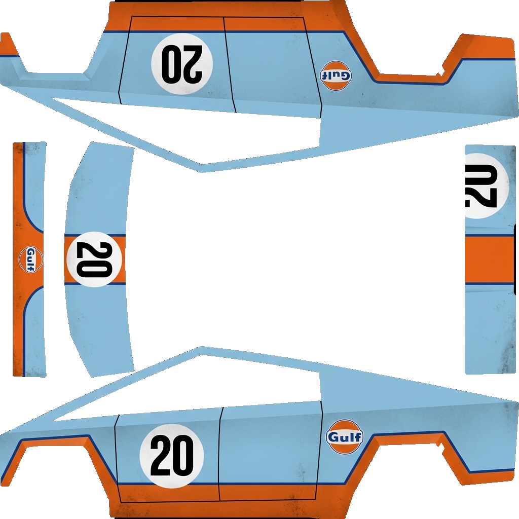 Tesla Cybertruck Paint Shop wrap, 3D preview
