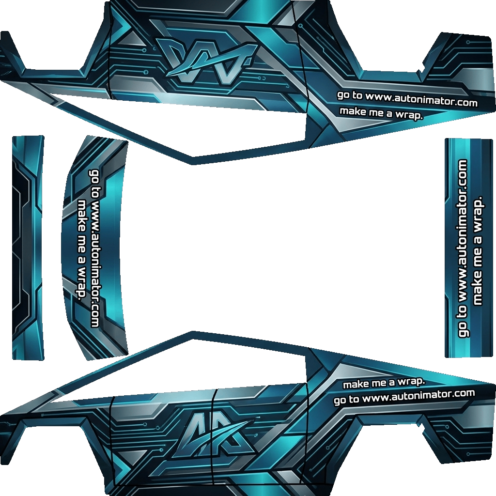 Tesla Cybertruck Paint Shop wrap, 3D preview