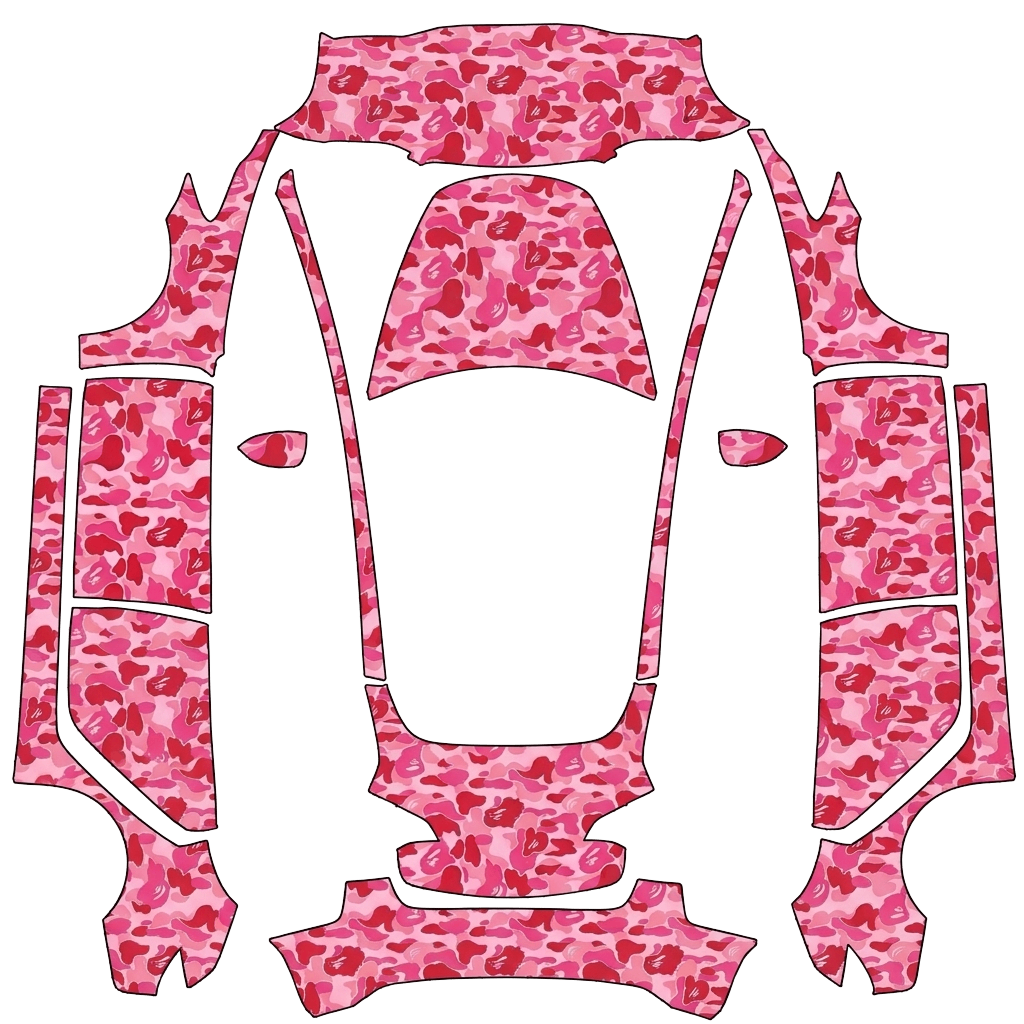 Model 3 Paint Shop wrap PNG - flat 1024x1024 wrap PNG template for Tesla Model 3 Paint Shop