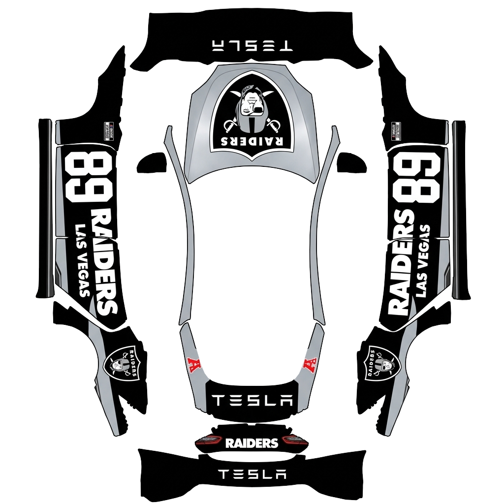 Tesla Model S 2021+ Paint Shop wrap, 3D preview