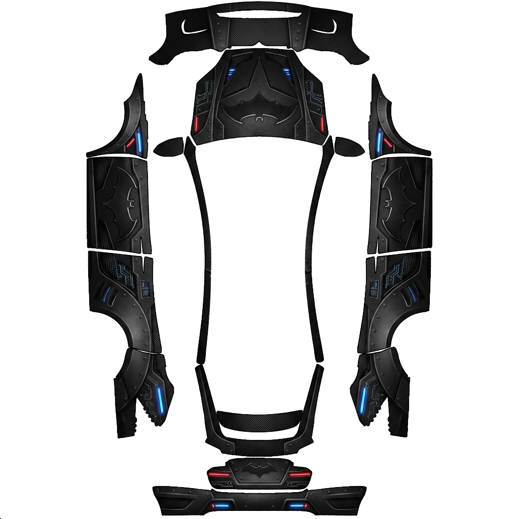 Tesla Model X 2021+ Paint Shop wrap, 3D preview