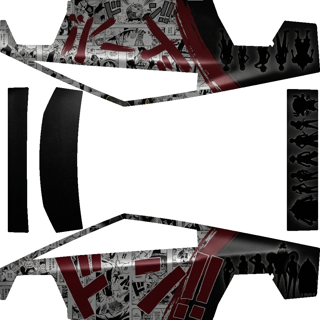 Tesla Cybertruck with a One Piece Straw Hat Dark Satin wrap, 3D preview
