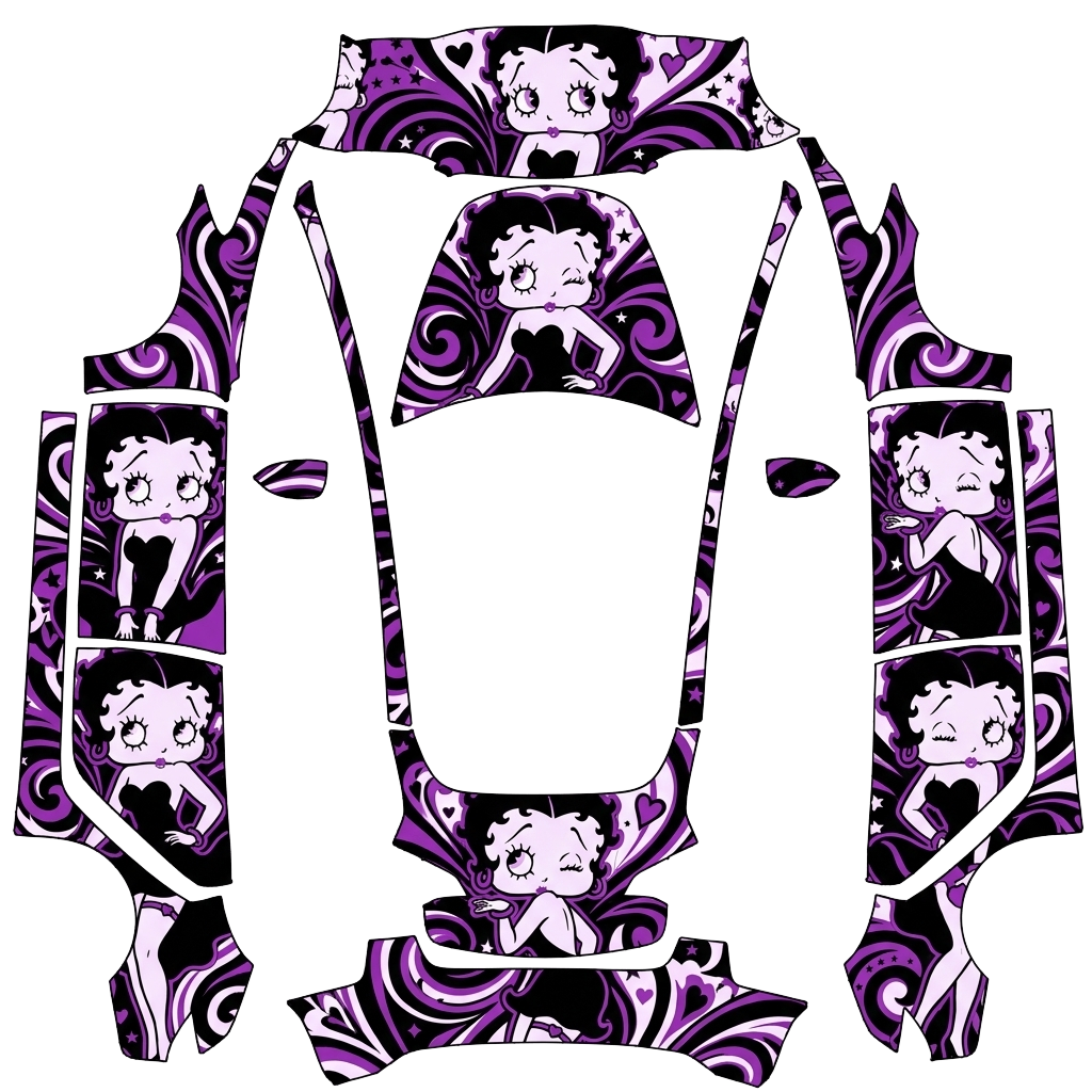 Purple Tesla Model 3 wrap PNG - flat 1024x1024 wrap PNG template for Tesla Model 3 Paint Shop