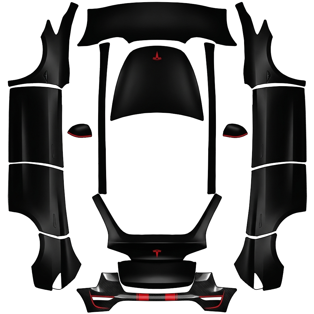 Tesla Model Y custom wrap design - free download PNG