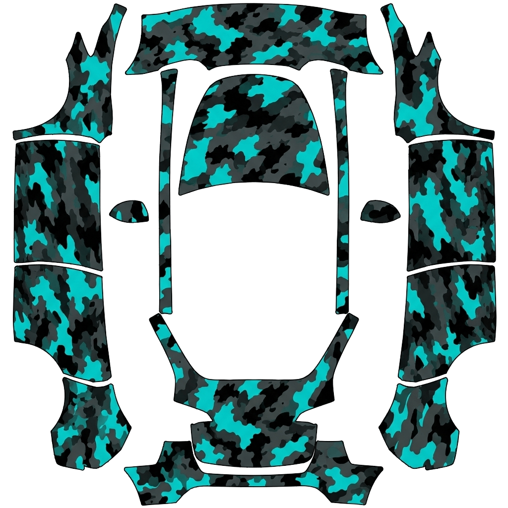 Tesla Model Y wrap, 3D preview