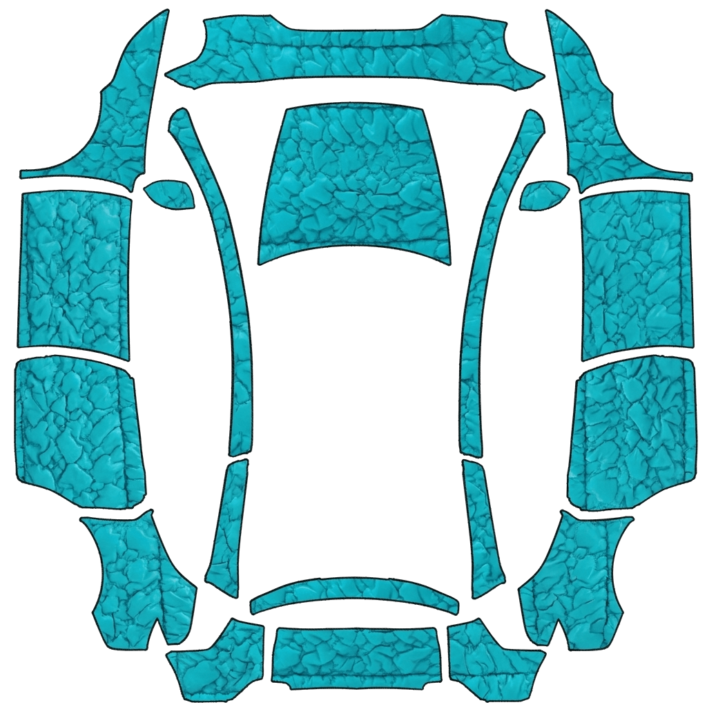 Tesla Model Y L with a Turquoise Leather Texture Pattern wrap, 3D preview