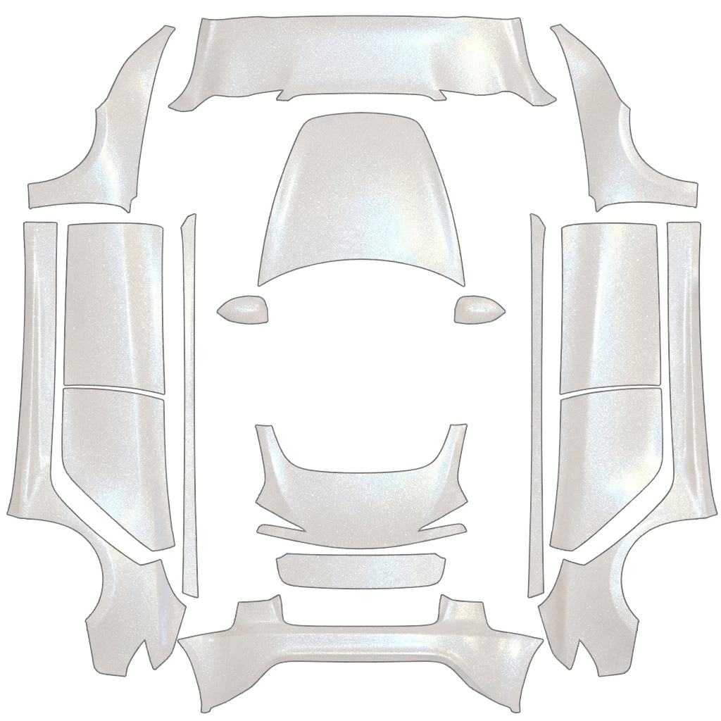 White Tesla Model 3 (2024+) Standard & Premium wrap PNG - flat 1024x1024 wrap PNG template for Tesla Model 3 (2024+) Standard & Premium Paint Shop