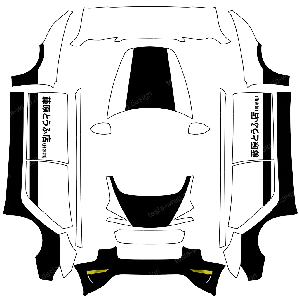Tesla Model 3 (2024+) wrap design - InitialD
ae86
trueno
fujiwaratofu