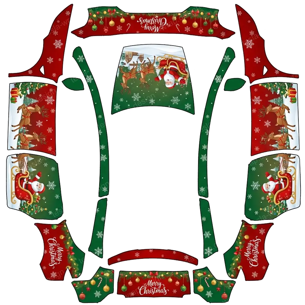 Tesla Model Y L custom wrap design - free download PNG