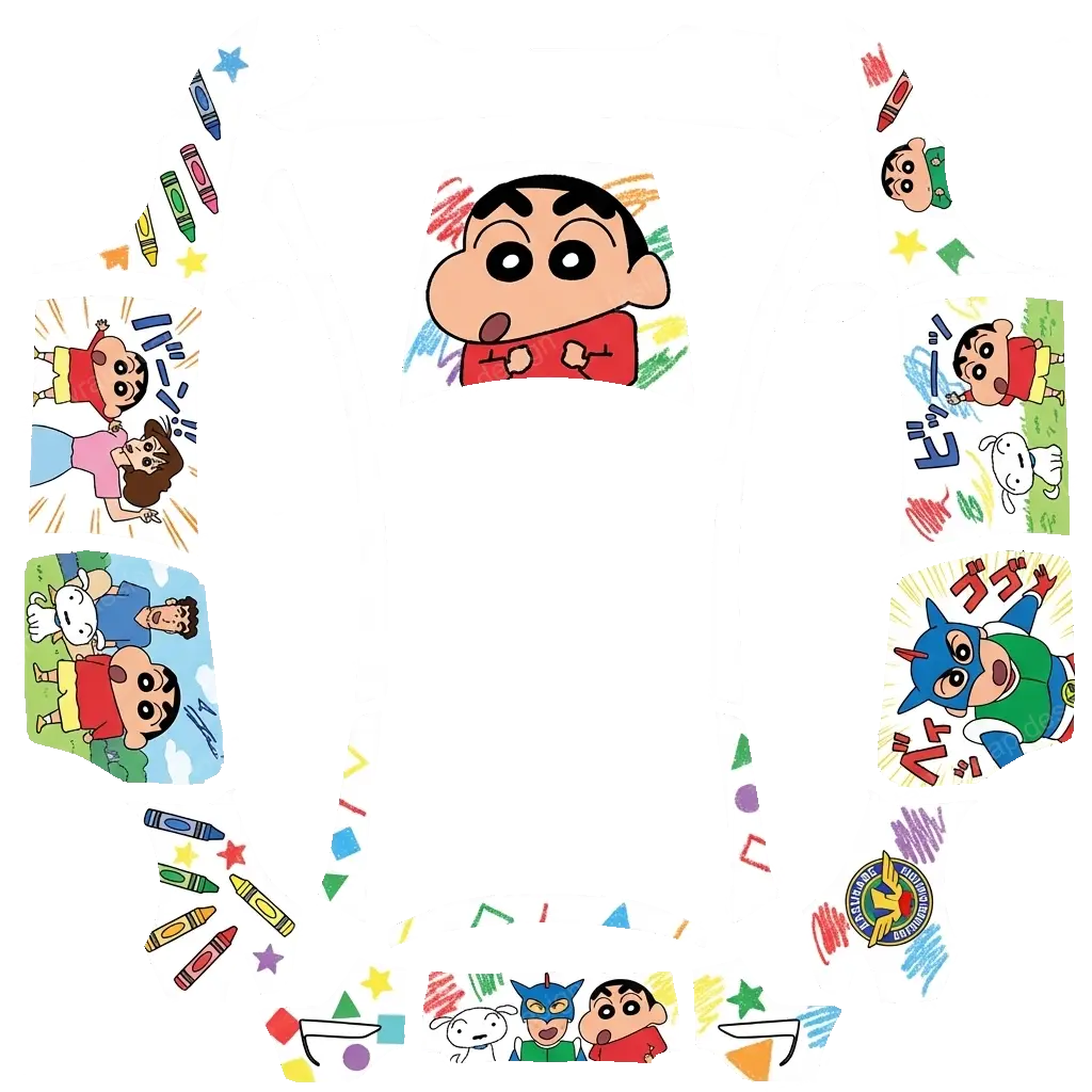 Tesla Model Y L wrap design - crayon shinchan