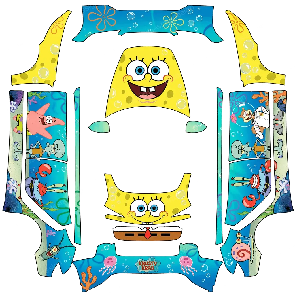 Tesla Model 3 (2024+) wrap design - spongebob