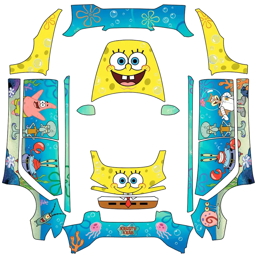 Tesla Model 3 (2024+) wrap design - spongebob