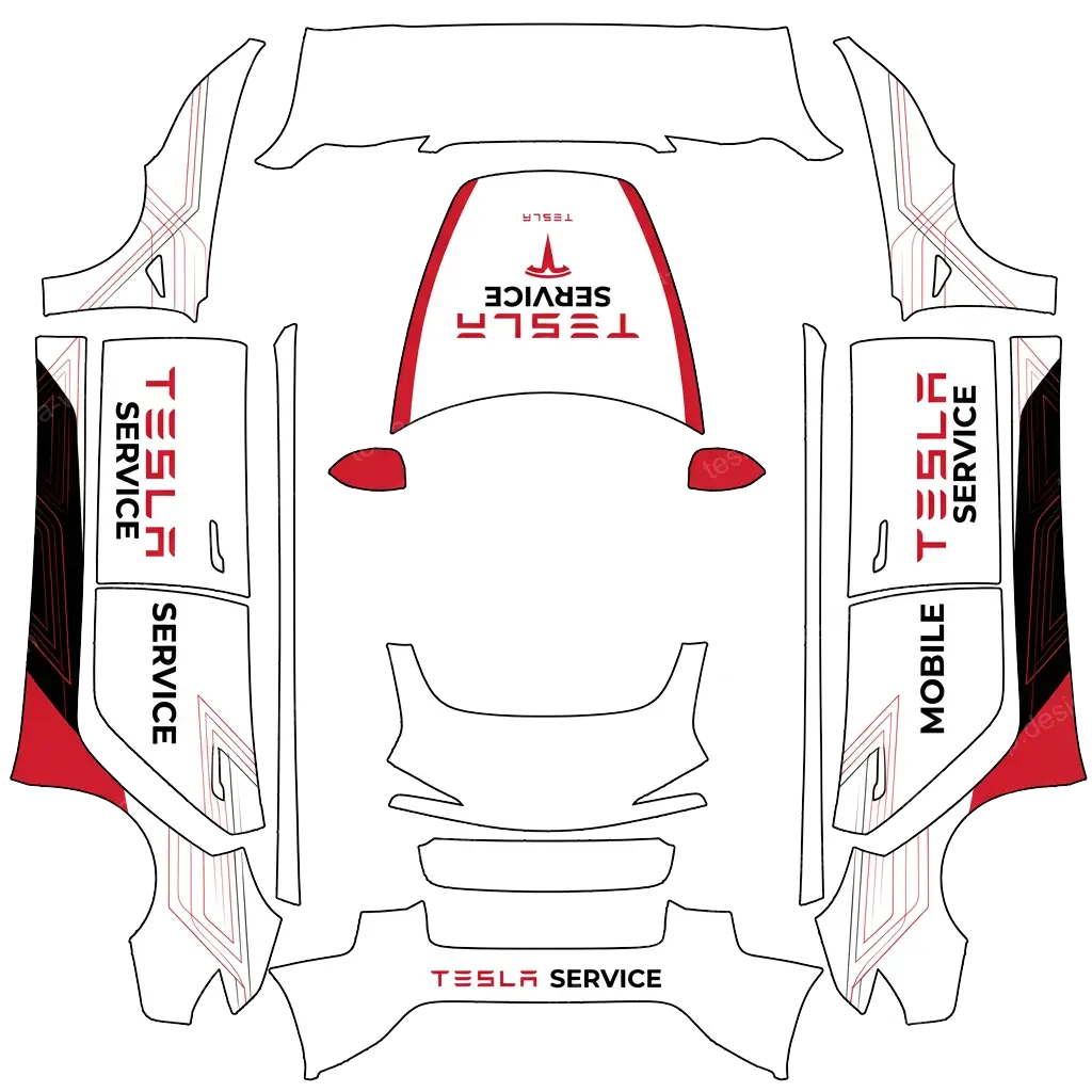 Tesla Model 3 (2024+) wrap design - Tesla service