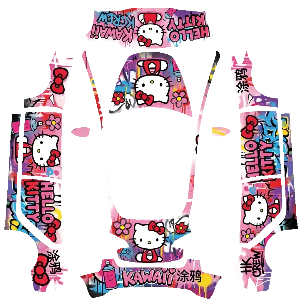 Tesla Model 3 wrap design - 我想要一个hello kitty主题的涂鸦