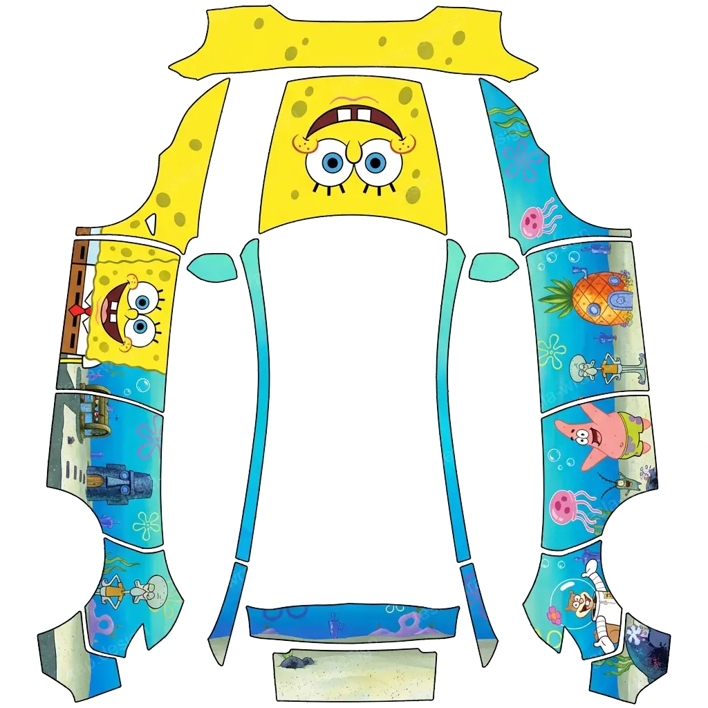 Tesla Model Y (2025+) wrap design - SpongeBob SquarePants