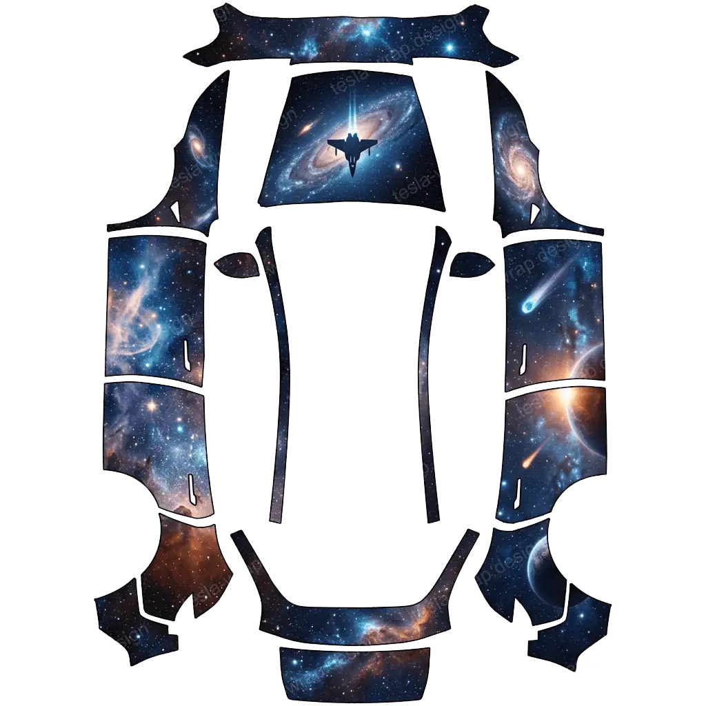 Tesla Model Y (2025+) wrap design - Space theme