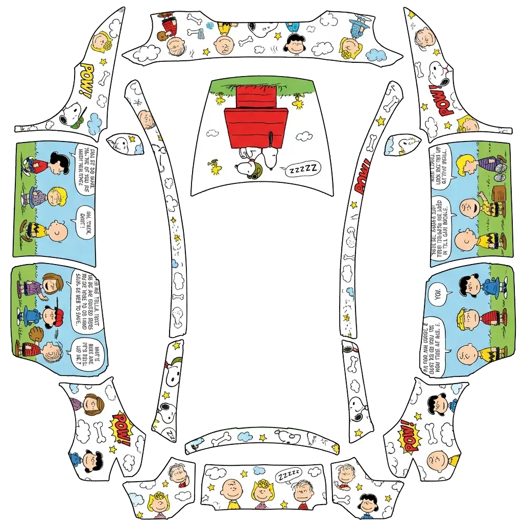 Tesla Model Y L wrap design - Snoopy