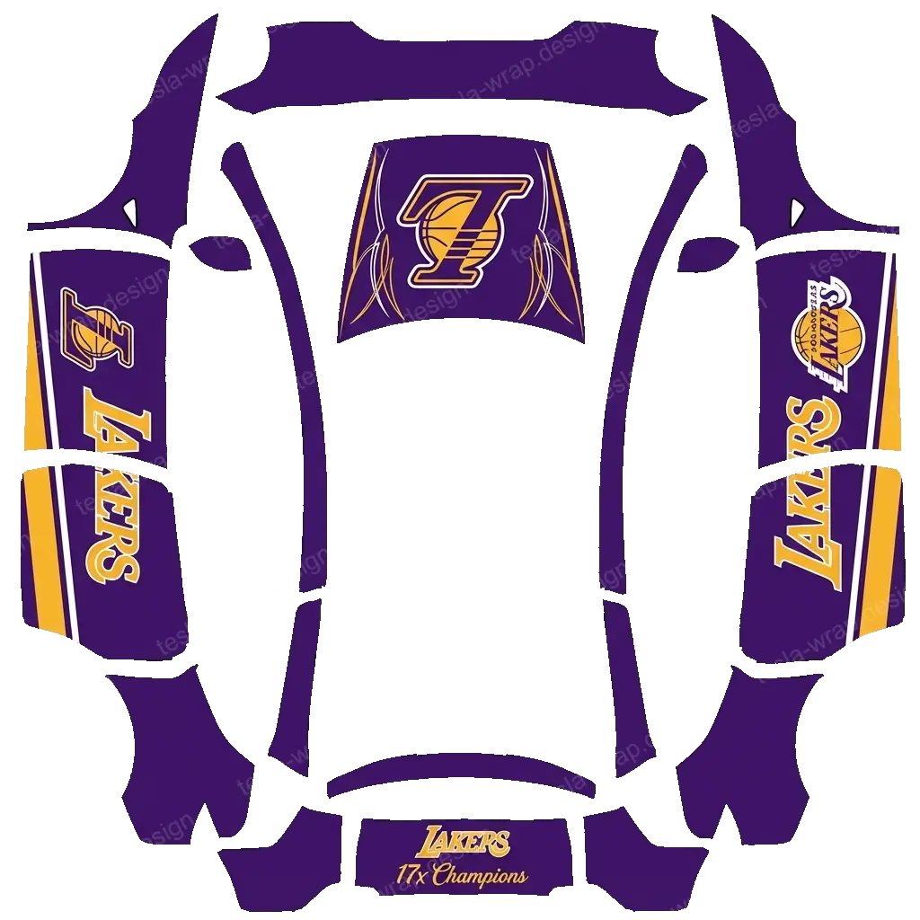 Tesla Model Y L wrap design - LAKERS