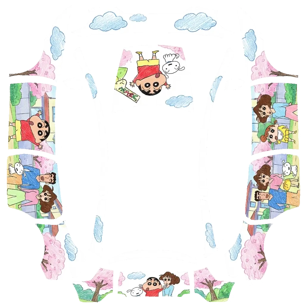 Tesla Model Y L wrap design - crayon shinchan