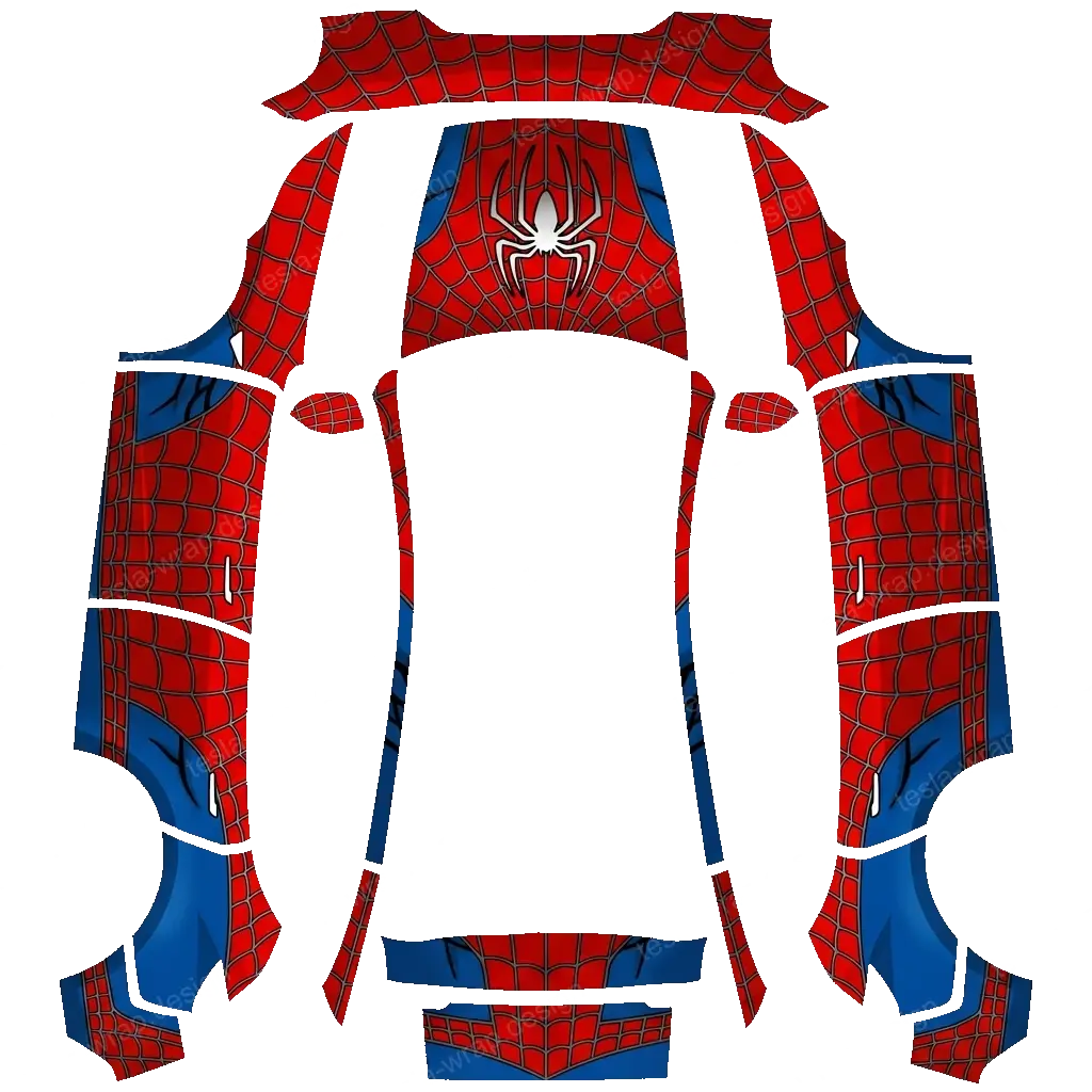 Tesla Model Y (2025+) wrap design - spiderman