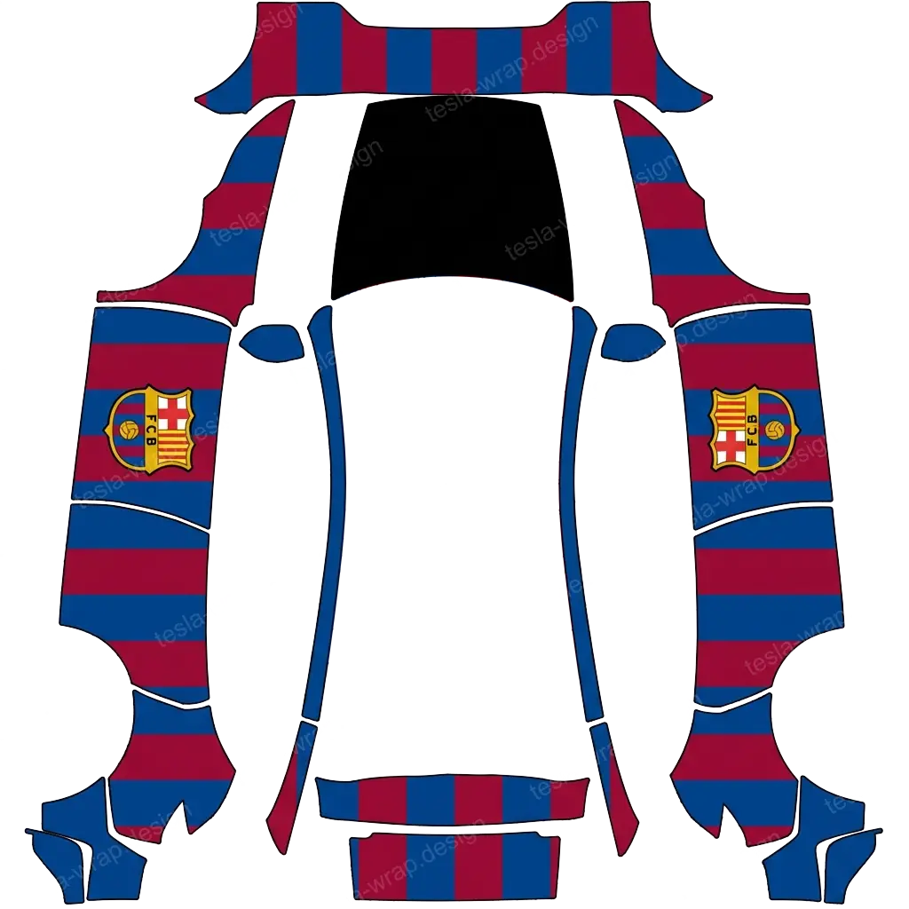 Tesla Model Y (2025+) wrap design - barça