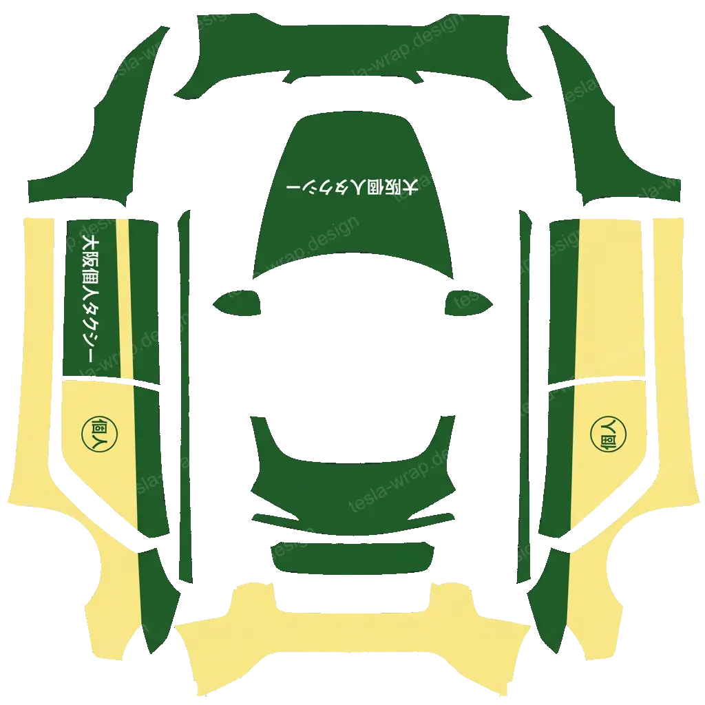 Tesla Model 3 (2024+) wrap design - 大阪個人タクシー