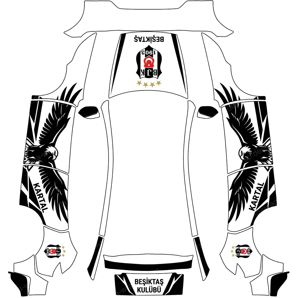 Tesla Model Y (2025+) wrap design - beşiktaş, kartal, 4 yıldız