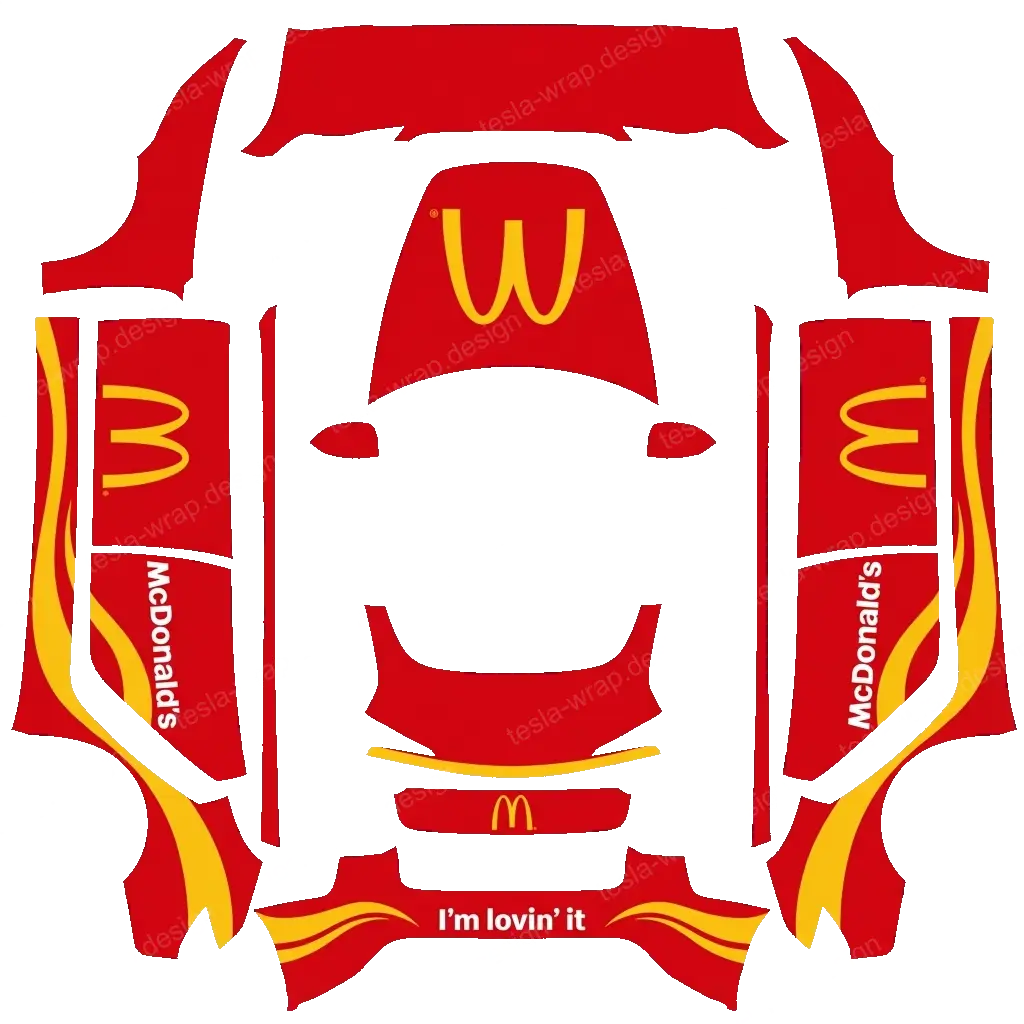 Tesla Model 3 (2024+) wrap design - McDonald's