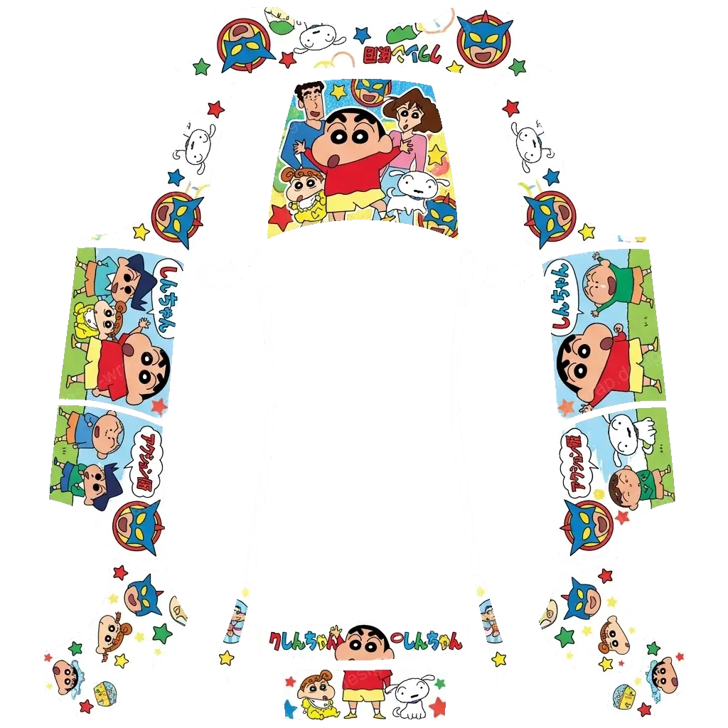 Tesla Model Y (2025+) wrap design - Crayon Shin-chan cartoon style