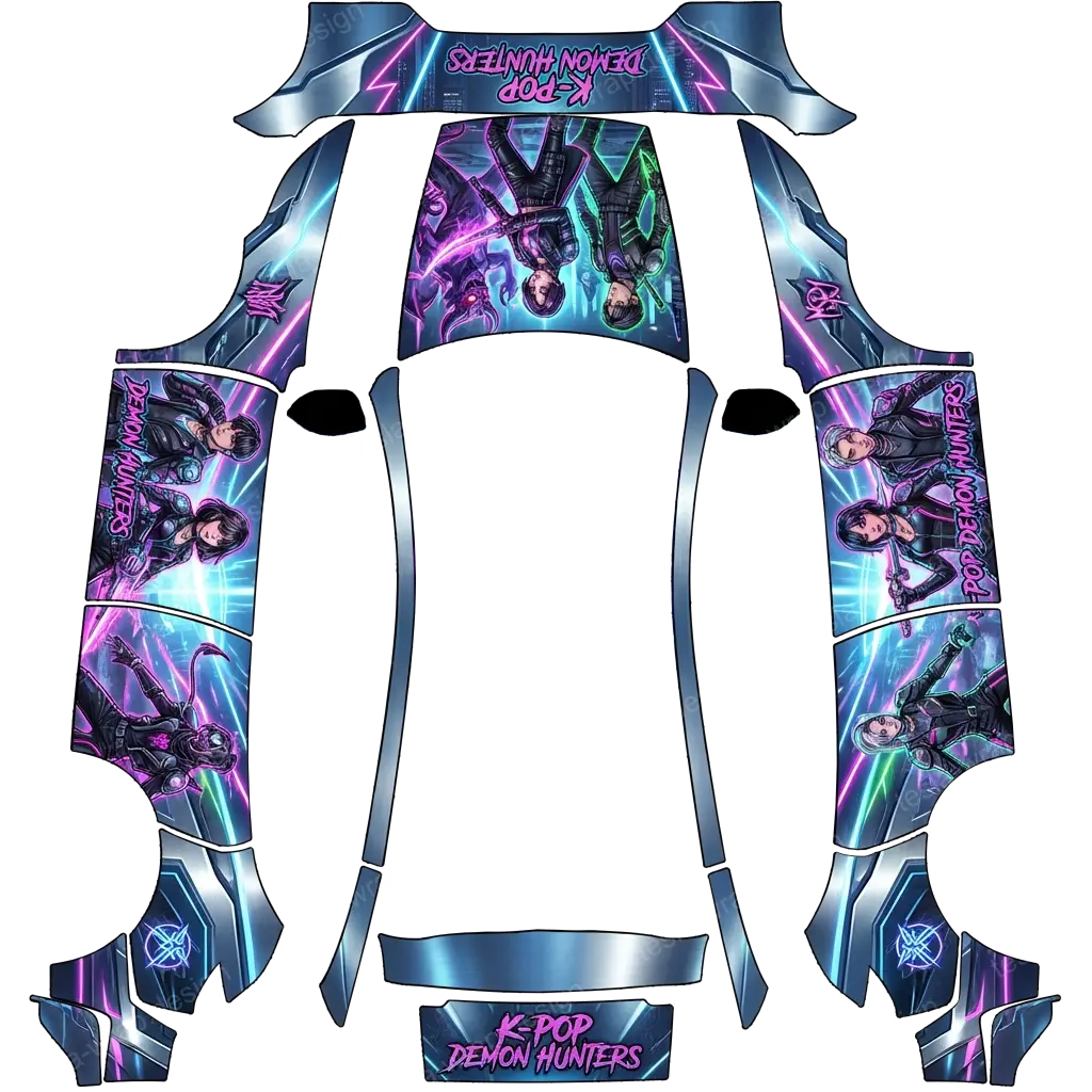 Tesla Model Y (2025+) wrap design - K pop demon hunters