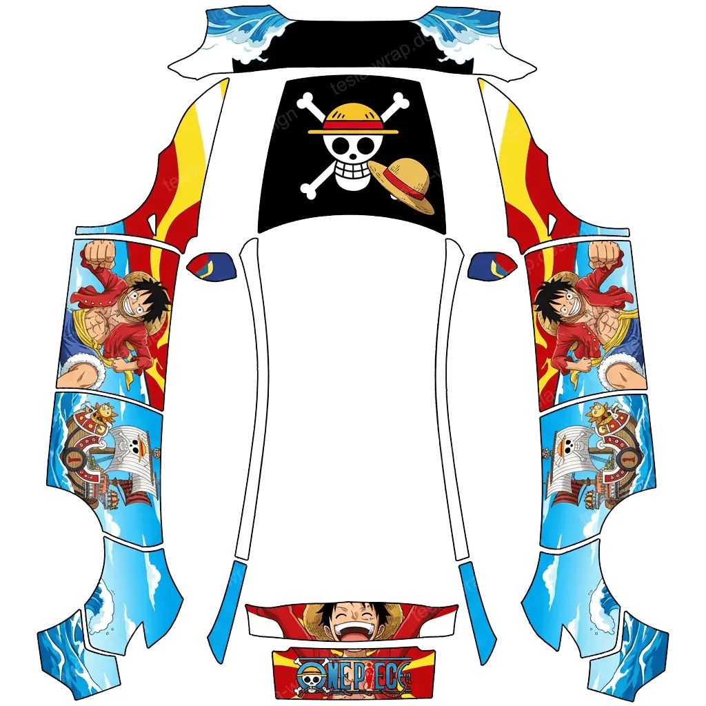 Tesla Model Y (2025+) wrap design - one piece luffy