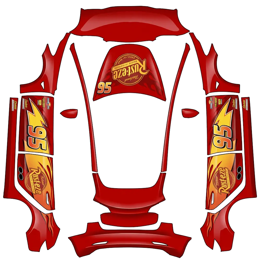 Tesla Model 3 wrap design - Fulger McQueen