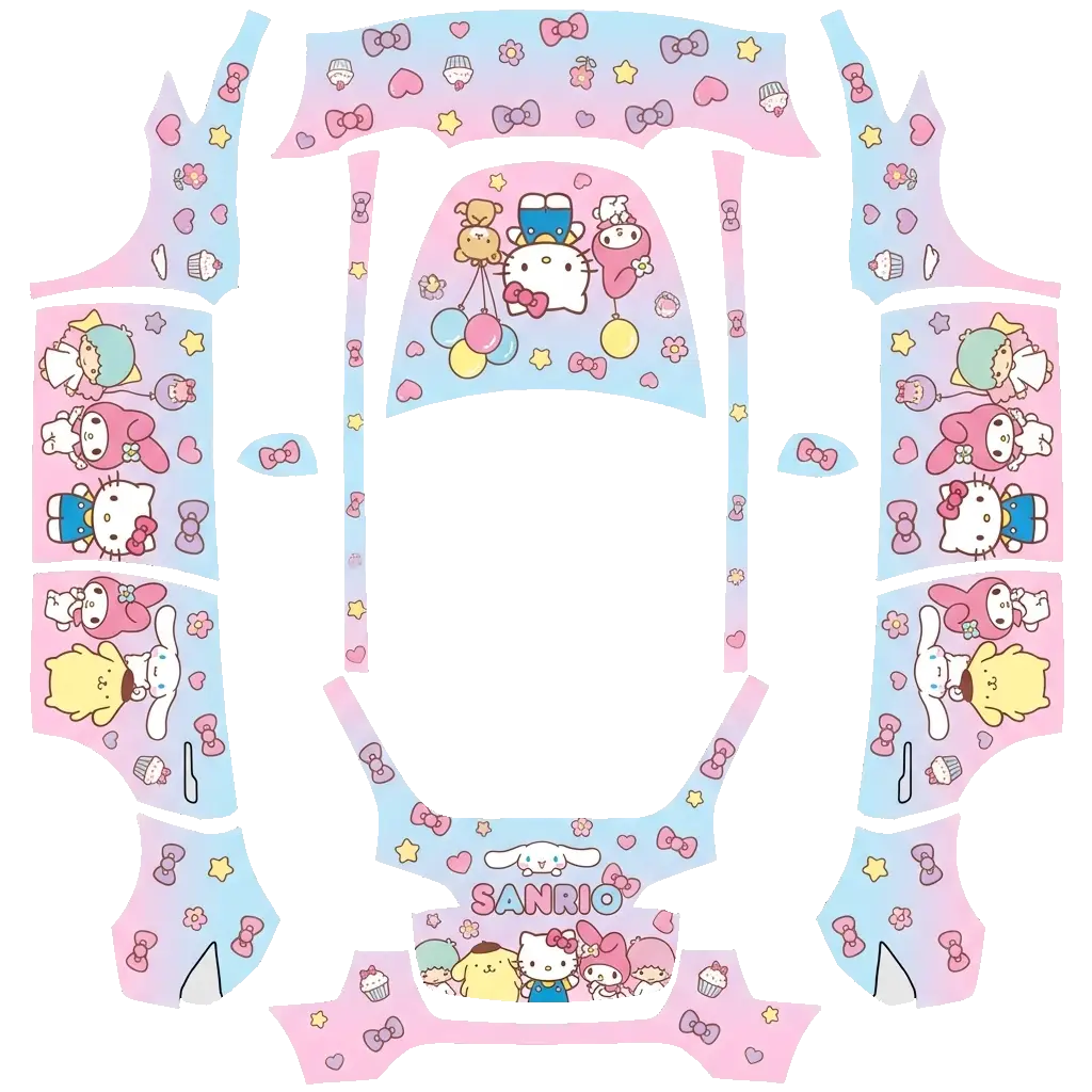 Tesla Model Y wrap design - sanrio