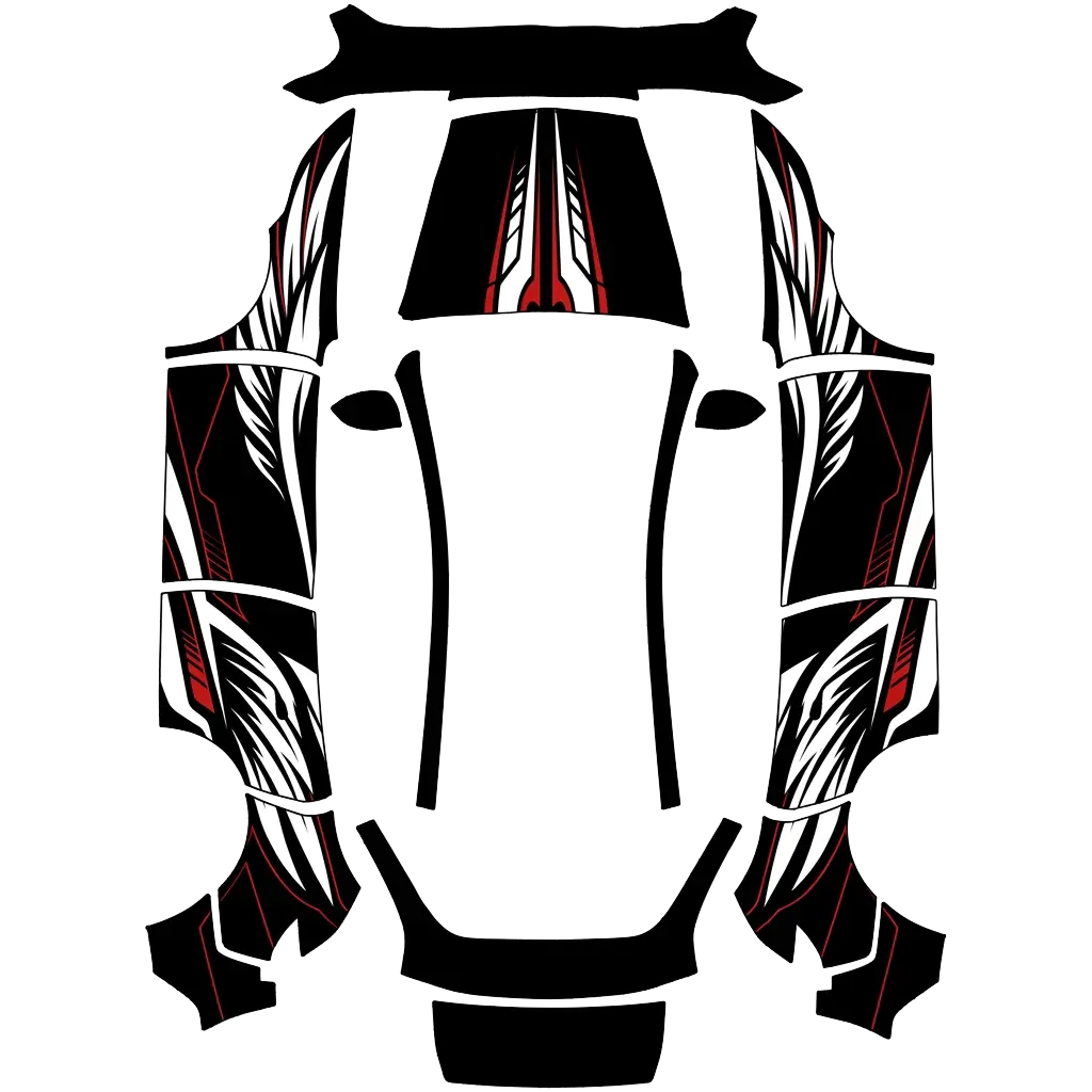 Tesla Model Y (2025+) Standard with a Racing wrap, 3D Paint Shop preview