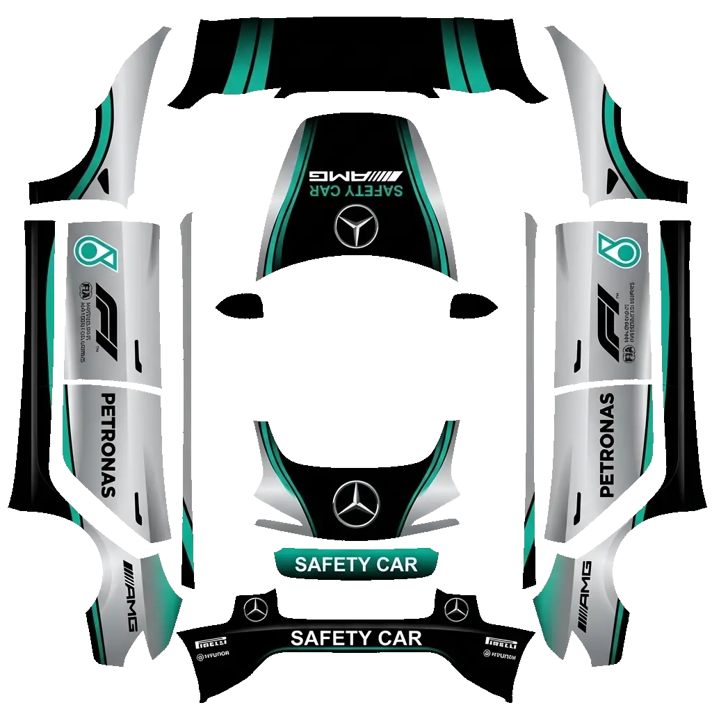 Tesla Model 3 (2024+) wrap design - 2025 benz f1 safety car