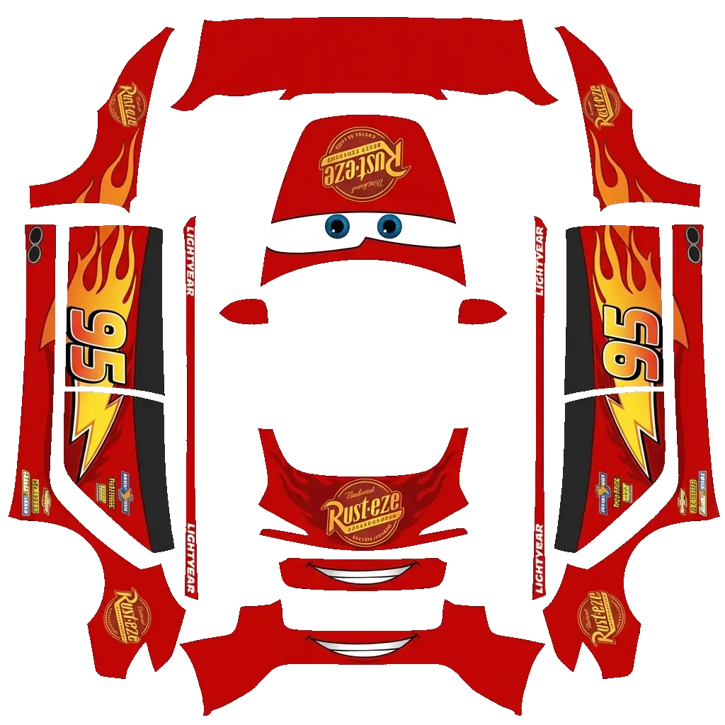 Tesla Model 3 (2024+) wrap design - Make a lightning mcqueen wrap
